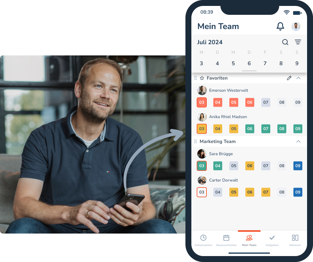 Abwesenheitsverwaltung bequem über das Smartphone