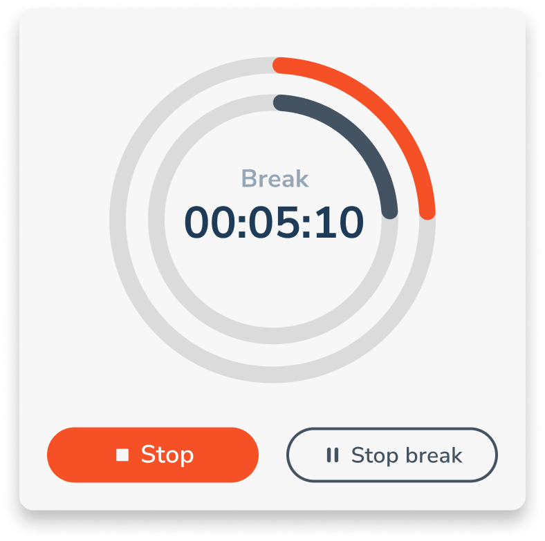 Time tracking widget